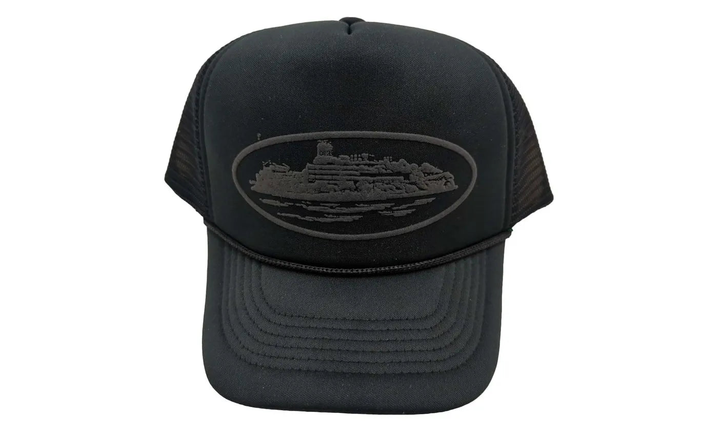 Corteiz Alcatraz Premium Puff Print Trucker Hat Black/Black - CORT-CAPPPTHB-MULTI