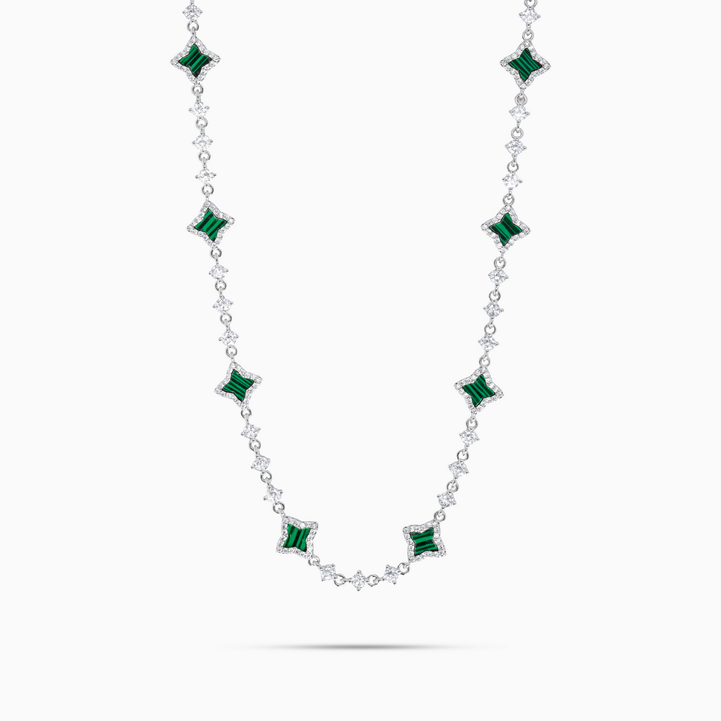Flower Tennis Chain Green Pattern - WACN-CHFTSG-1620
