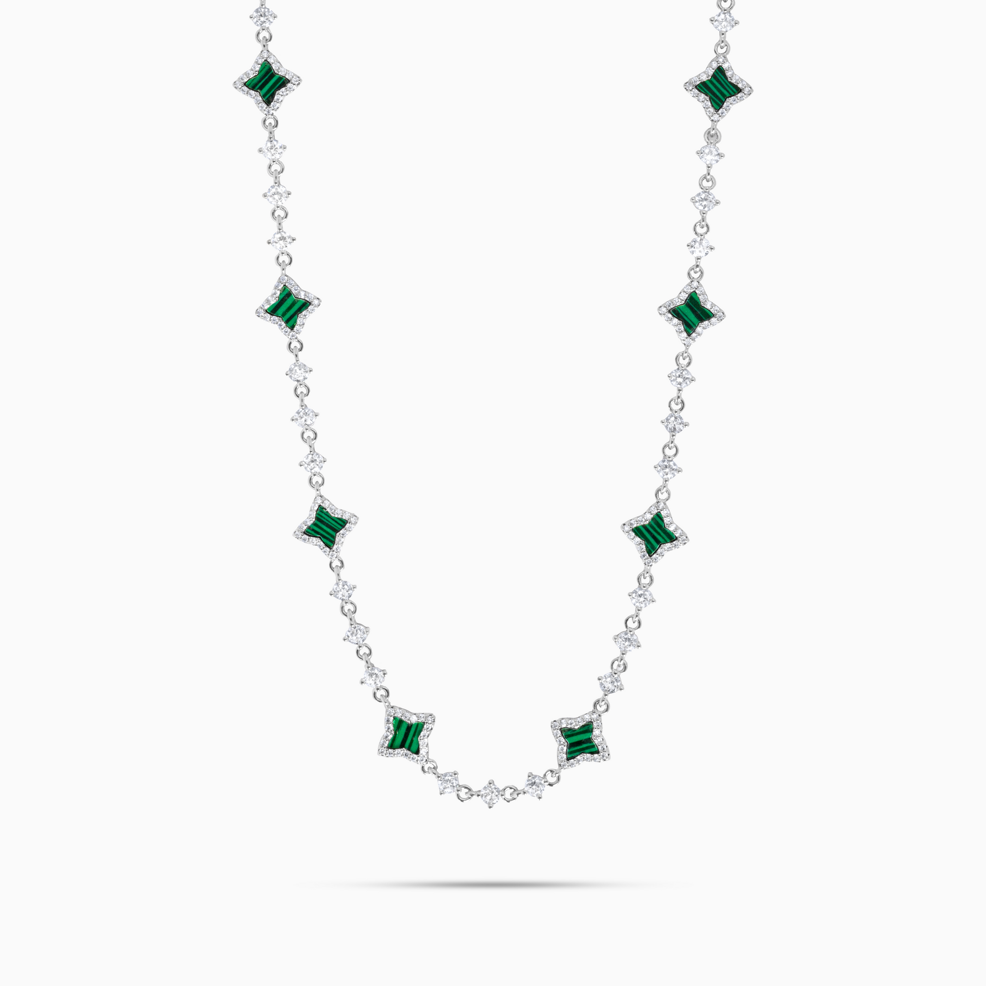Flower Tennis Chain Green Pattern - WACN-CHFTSG-1620