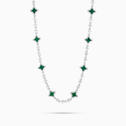 Flower Tennis Chain Green Pattern - WACN-CHFTSG-1620